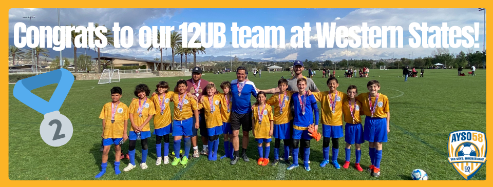 AYSO Region 58 Section Champions 12UB